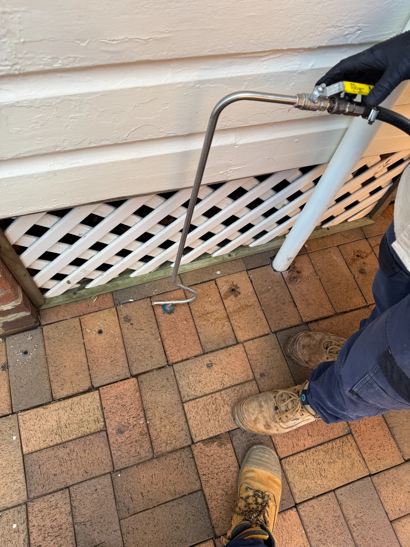 Termite management installation detail